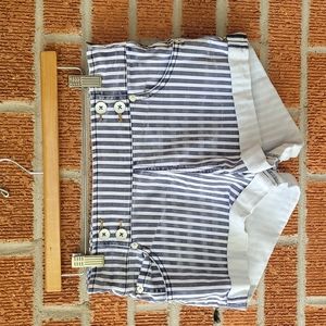 Free People women's striped denim shorts size 27